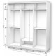 Three-door wardrobe Roko 209.2x60x242 cm Mirror White (20200027325)