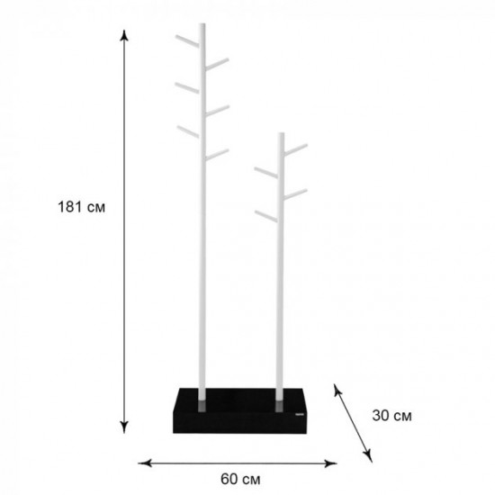  Вешалка напольная Fenster Амарант Белый-Чёрный