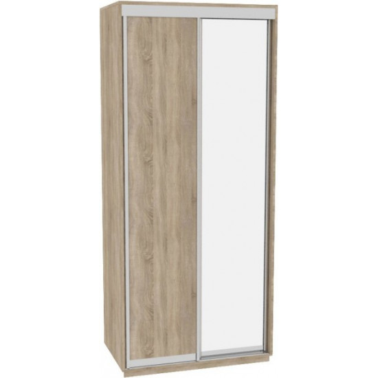 Sliding wardrobe HOUSE B116 Sonoma Oak chipboard+Mirror 110x60x220