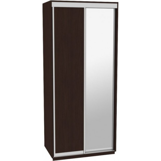 Sliding wardrobe DOM VG116 Wenge chipboard+Mirror 110x60x240