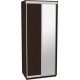 Sliding wardrobe DOM VG116 Wenge chipboard+Mirror 110x60x240