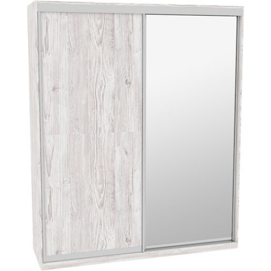 Sliding wardrobe HOUSE N4216 Alaska Chipboard+Mirror 210x60x240