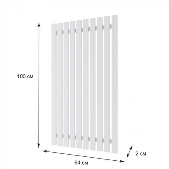  Набор реек под вешалку Fenster Ниагара 1000x640x20 Белый