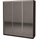 Three-door wardrobe Roko 179.2x242x60 cm Mirror Wenge Oak (20200024325)