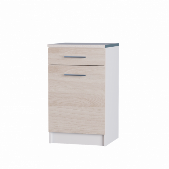 Kitchen module Eco Bottom drawer 500 with tabletop Ash Shimo Light 50x46x85 cm