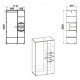 Wardrobe Companit 19 alba (111x61.9x202.8 cm)