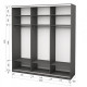 Three-door wardrobe ROKO 239.2x242x60 cm Mirror Gray (20200027535)