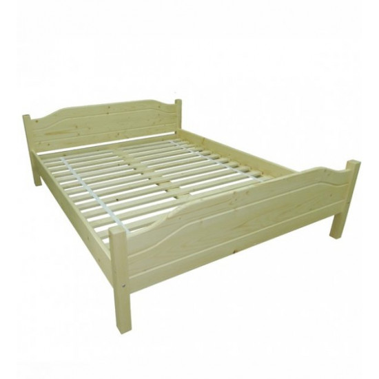 Double bed L-201 Skif 180x200 natural (transparent varnish)