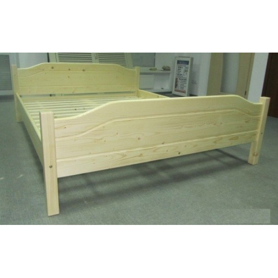 Double bed L-201 Skif 180x200 natural (transparent varnish)