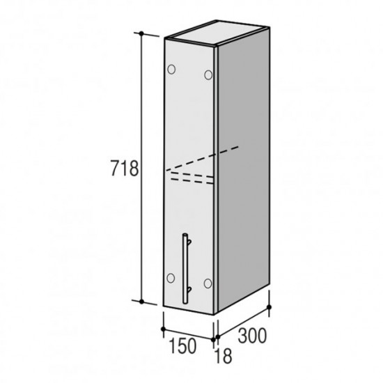 Upper module ROKO Rune 15x30x71.8 cm Cream (20200028740)