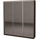 Three-door wardrobe Roko 209.2x45x242 cm Mirror Wenge Oak (20200025037)