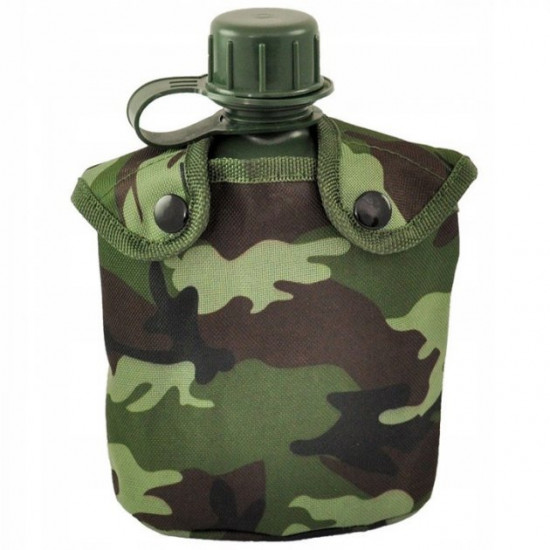 Military flask with thermal cap Mil-tec 1 l + aluminum mug