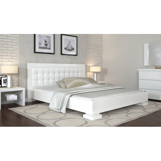 One-and-a-half bed 120x200 Monaco Arbor Drev beech wood White