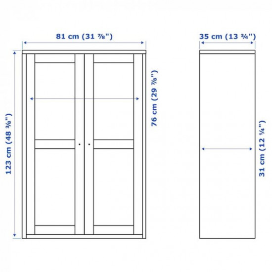 Сервант IKEA HAVSTA 81х35х123 см білий (303.886.36)