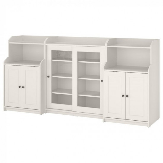  Сервант IKEA HAUGA 244x46x116 см білий (893.886.44)