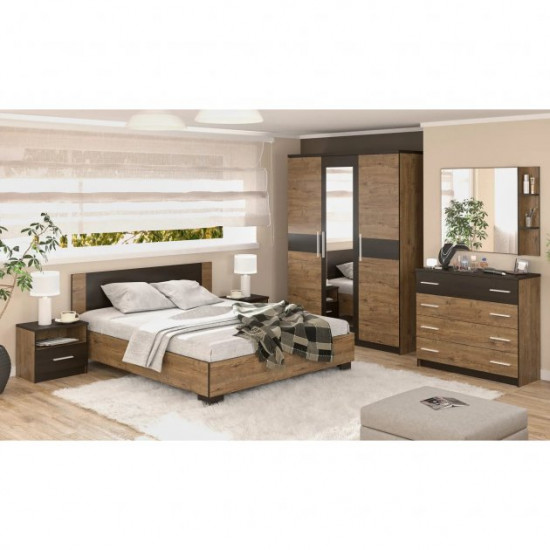 Bedroom Veronica (set) made of chipboard color April Oak/Wenge Furniture Service