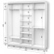 Three-door wardrobe Roko 209.2x45x242 cm Mirror White (20200027195)