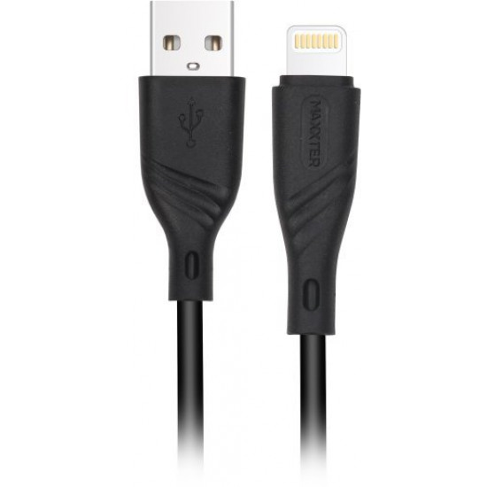 Cable Maxxter USB - Lightning 1 m Black (UB-L-USB-02-1m)