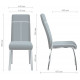 Dining chair AMF Anthony DC-326-2 chrome/gray beige