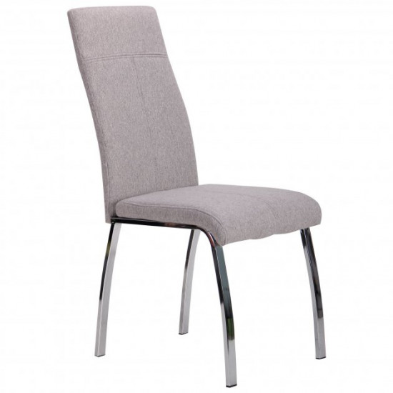 Dining chair AMF Anthony DC-326-2 chrome/gray beige