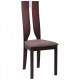 Dining chair AMF Douglas SV-2407YBH dark walnut/brown fabric.