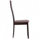 Dining chair AMF Douglas SV-2407YBH dark walnut/brown fabric.