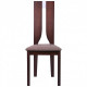 Dining chair AMF Douglas SV-2407YBH dark walnut/brown fabric.