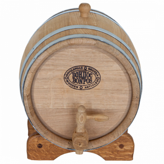 Oak barrel 5 liters (stainless steel hoop) Bonpos - (BDNZh5)