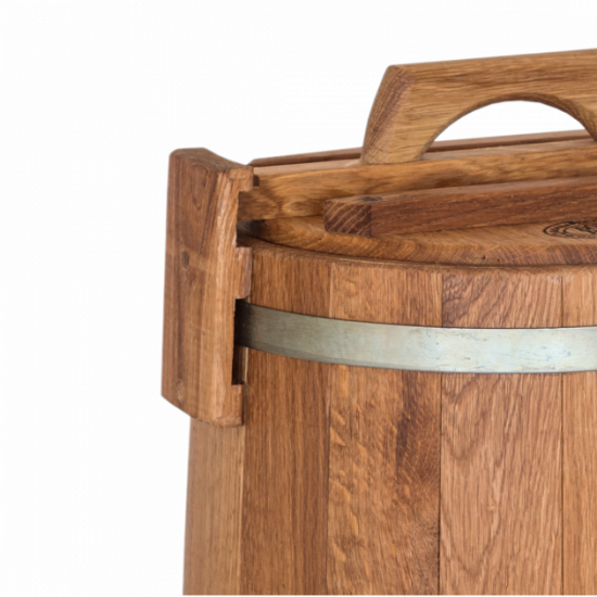 Oak tub for pickles 10 l BonPos (galvanized hoop) - (KDOTS10)