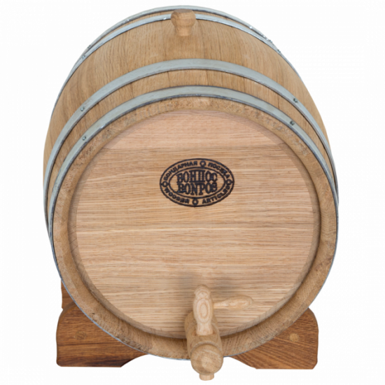 Oak barrel 10 liters (stainless steel hoop) Bonpos - (BDNZh10)