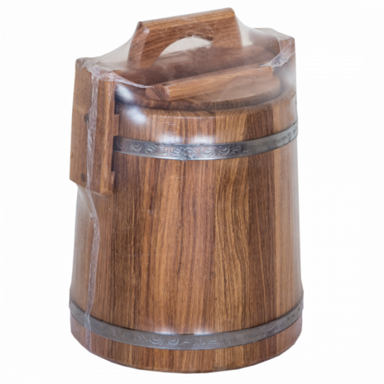 Oak tub for pickling 5 l BonPos (stainless steel hoop) Bonpos - (KDNZh5)