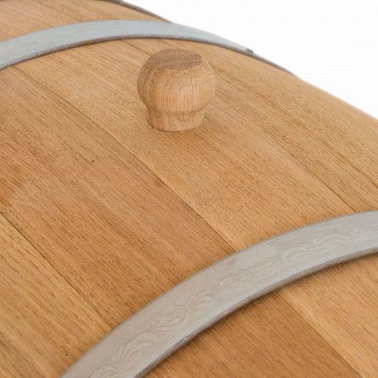 Oak barrel 15 l for wine, cognac (stainless hoop) Bonpos - (BDNZh15)