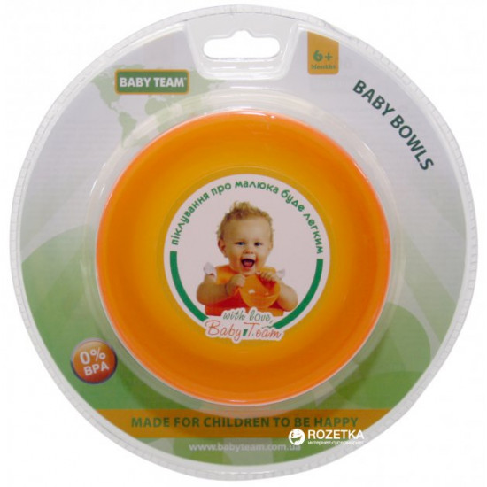 Children's plates Baby Team deep 3 pcs (6001)