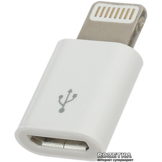 Адаптер PowerPlant Micro USB - Lightning (4775341440476)