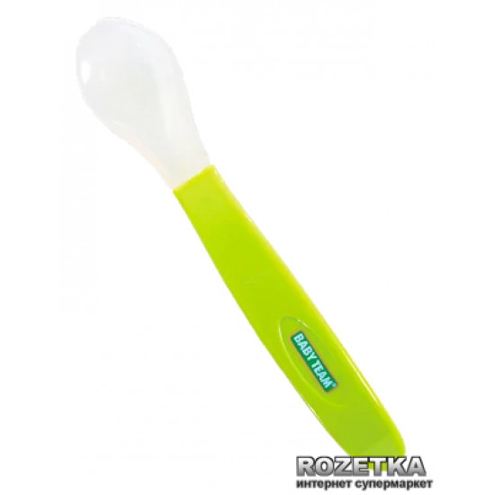 Baby Team soft silicone spoon Green (6102_green)