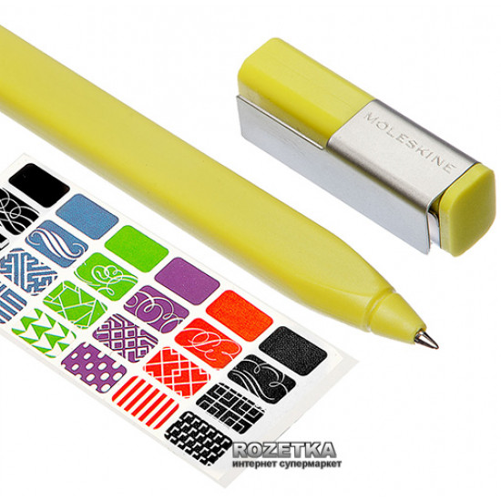 Moleskine Writing Plus Rollerball Pen Black 0.7 mm Yellow body (8052204401338)