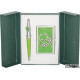 Gift set (ballpoint pen + business card holder) Langres Crystal Heart Green (LS.122008-04)