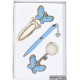 Gift set (ballpoint pen + keychain + bookmark) Langres Fly Blue (LS.132001-02)