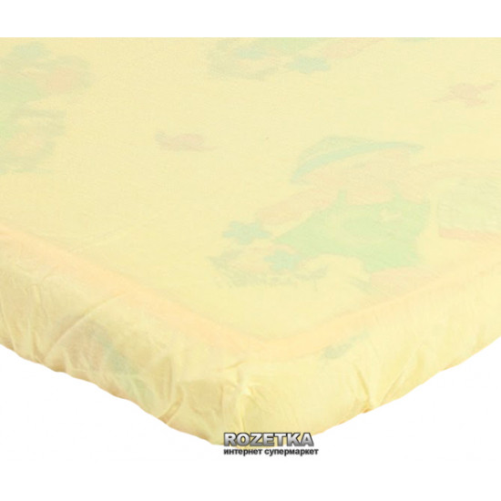 Mattress cover Eco Baby Doll Waterproof Premium 60x120 cm Yellow (4820183860415)