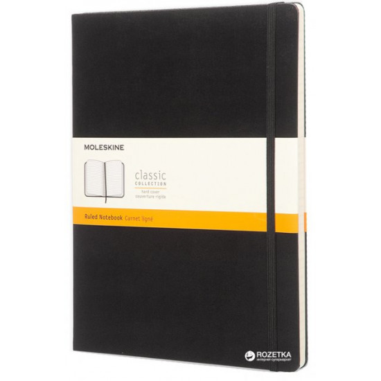 Notebook Moleskine Classic 19 x 25 cm 192 lined pages Black (9788867323067)