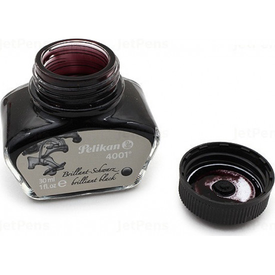 Pelikan 4001 Brilliant Black ink in glass bottle 30 ml Black (301051)