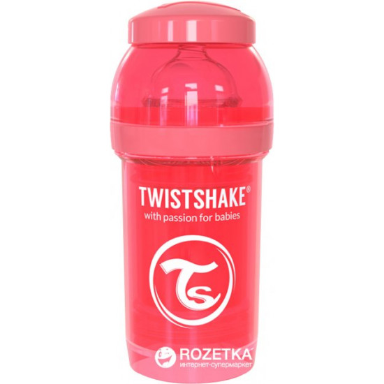  Антиколиковая бутылочка Twistshake 180 мл Персиковая (7350083120311)