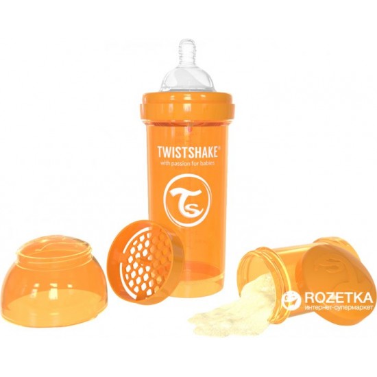 Anti-colic bottle Twistshake 260 ml Orange (7350083120090)