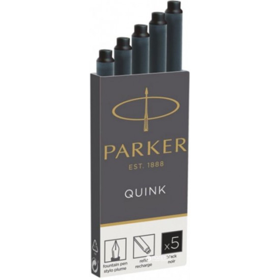 Чорнильні картриджі Parker Quink 5 шт чорні (11 410BK)