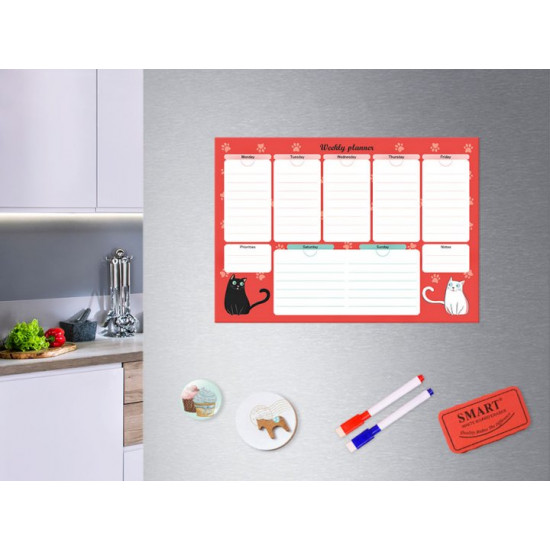 Magnetic planner for the refrigerator Vit-Design “Weekly Planner” 21*30 cm Cats