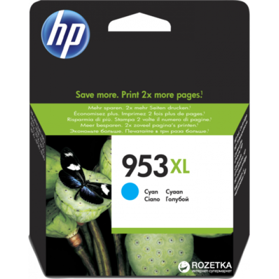 Картридж HP No.953XL Officejet Pro 8210/8710/8720/8725/8730 Cyan (F6U16AE)