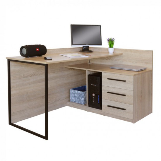 Office table Fenster Flash Oak sonoma 80x140x100