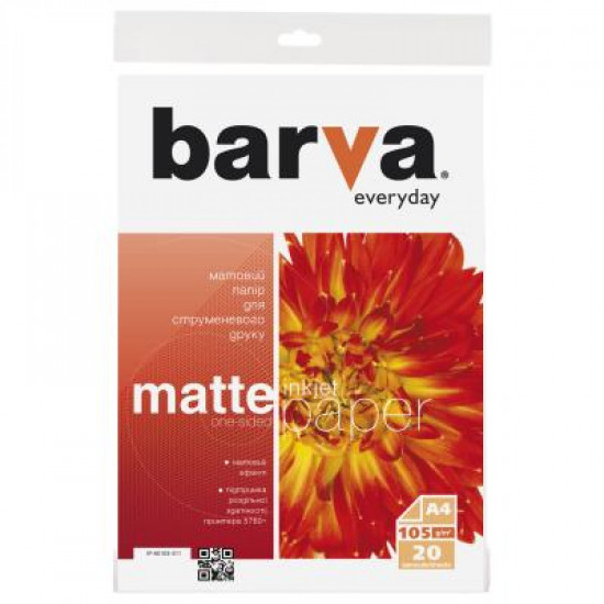 Paper BARVA A4 Everyday Matte 105g, 20l (IP-AE105-311)