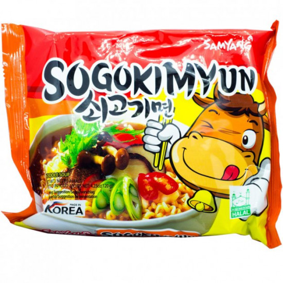 Beef ramen soup Sogokimyun Samyang 120g