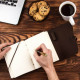 Leather notebook with pen B6 Brown lined sheets